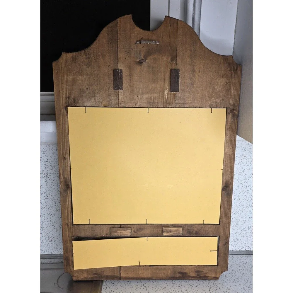Vintage Wood 5 Openings Family Picture Frame Collage Brown 24x15 Handmade Large